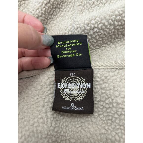 Rare Monster Energy Sherpa Lined Full Zip Black & Green Hoodie Sweatshirt Sz XL - Picture 6 of 7